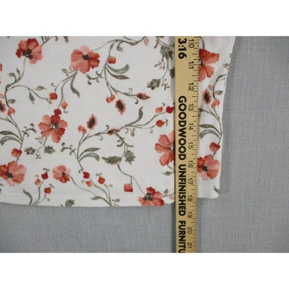 Old Navy Womens Floral Ribbed Tank Top Large Cotton Blend White - Picture 4 of 7